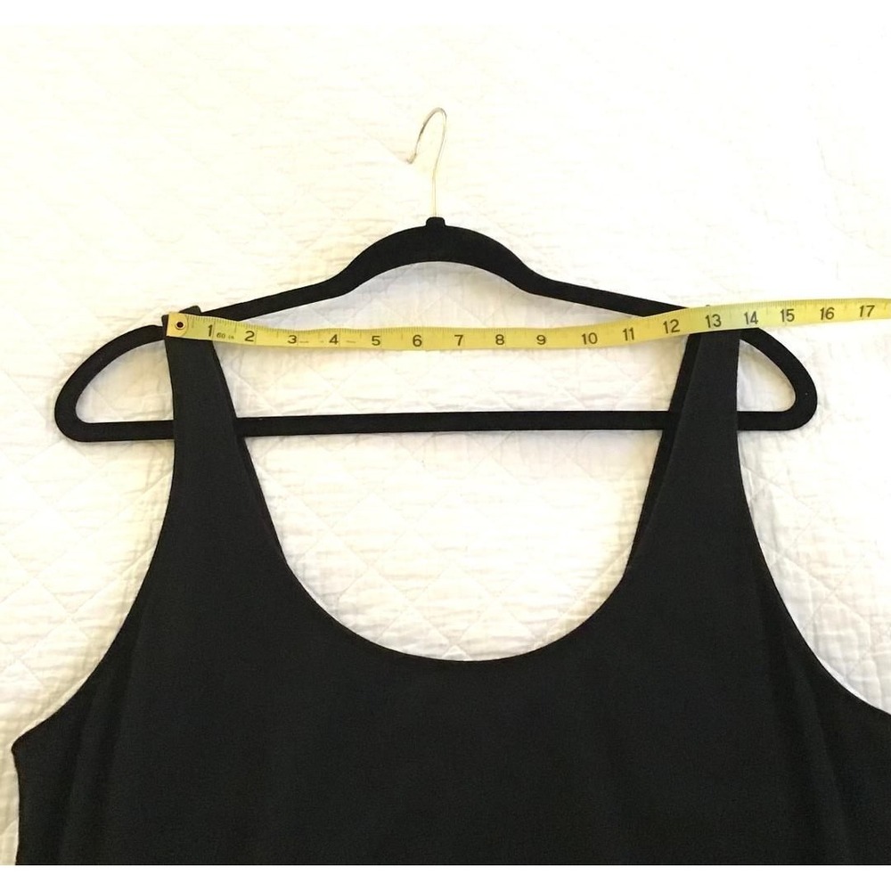 A New Day XL Womens Black Scoop Neck Sleeveless Maxi Tank Dress Lagenlook Resort - Picture 7 of 14